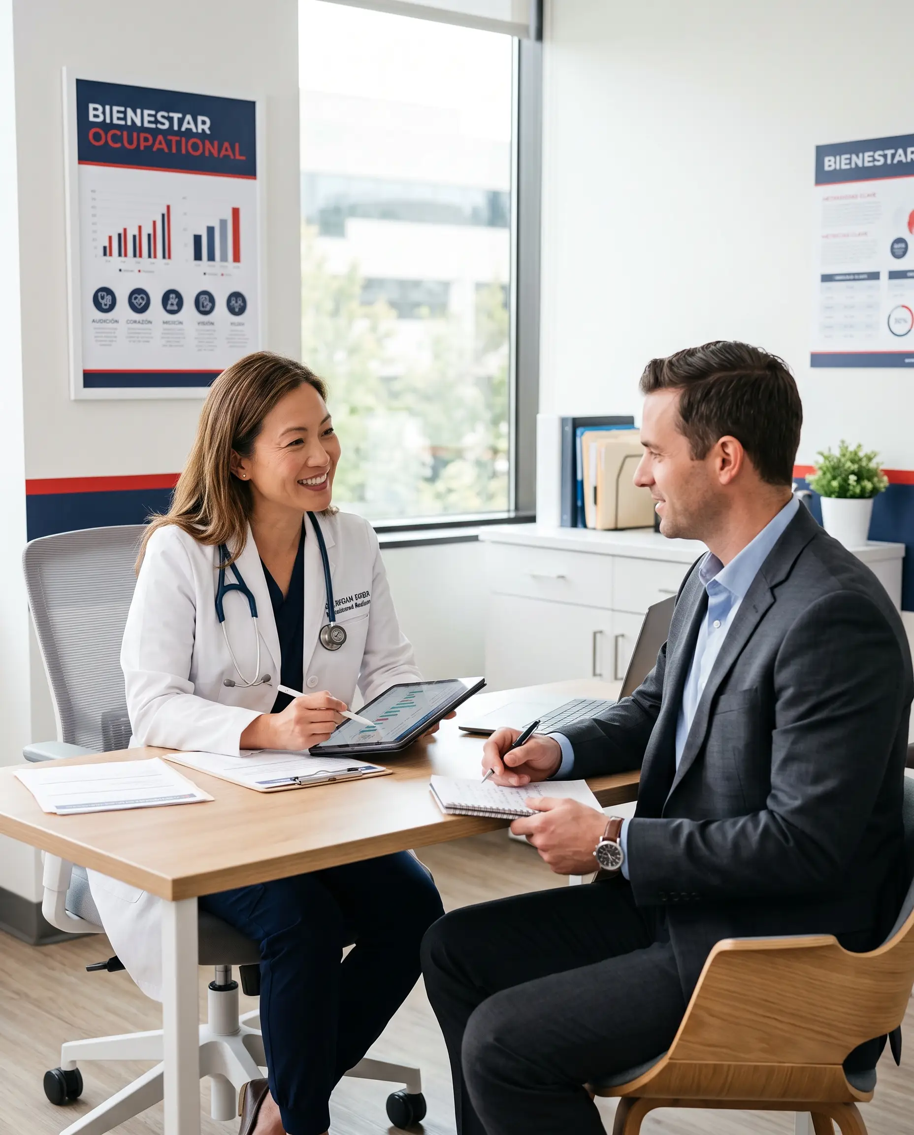Profesional médico realizando evaluación
